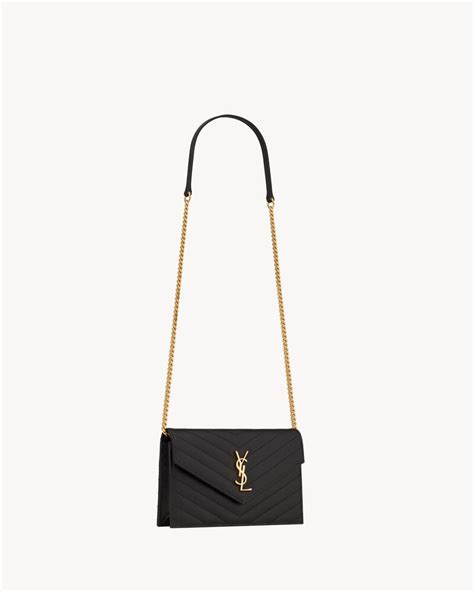 ysl matelasse chain wallet euros|SAINT LAURENT Cassandre Envelope Chain matelassé textured .